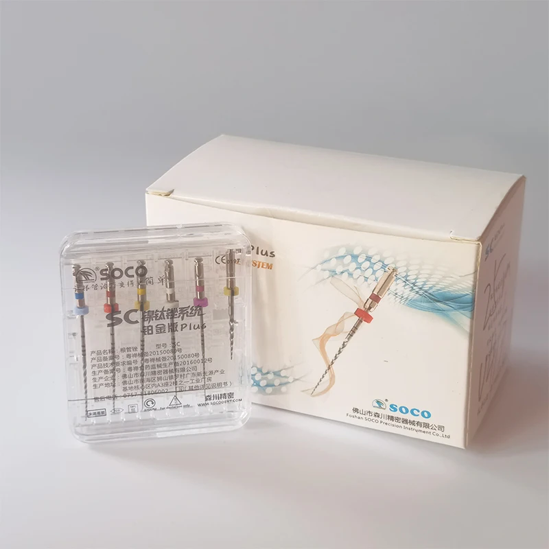 SOCO PLUS COXO 6 шт./коркор. термоактивированные корневые напильники канала 21/25/31 мм
