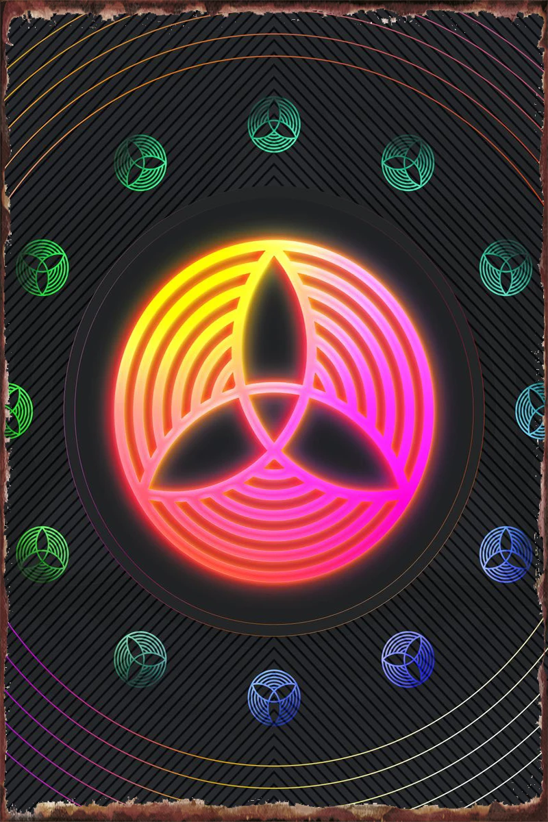 

Неоновая блестящая Мандала рунистая жестяная вывеска оловянные пластины декор для стен декор для комнаты Ретро винтажная металлическая вы...