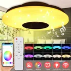 Современный потолочный светодиодный RGB светильник 200 Вт, домашнее освещение, музыкальсветильник льник для спальни, умная потолочная лампа с дистанционным управлением, приложение ing bluetooth