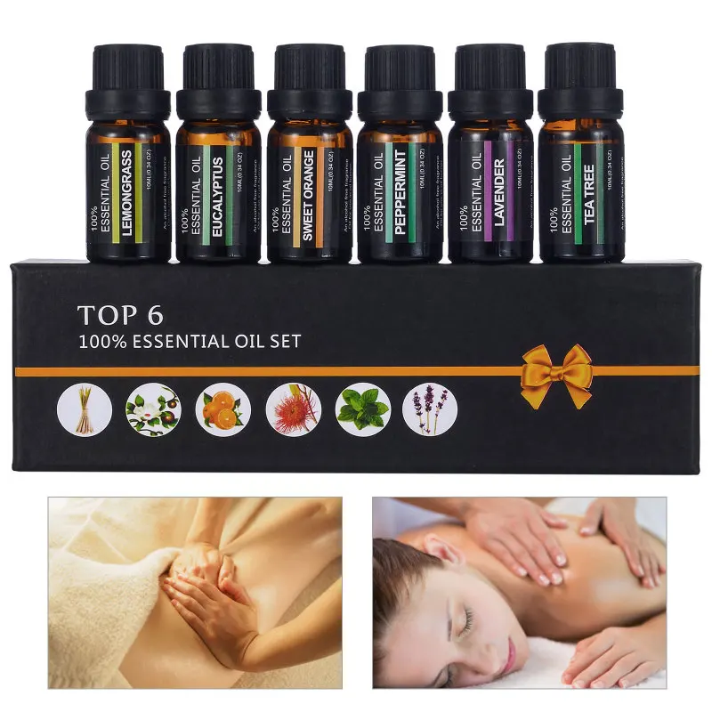 

10ml Essential Oils Organic Body Massage Relax Fragrance Oil Skin Health Care Aromatherapy Diffusers Pure Essential Oils Set