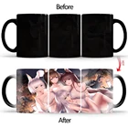 Термочувствительная кружка с изображением лисы, 4 шт., меняющая цвет волшебная кружка, Аниме игра, кружка для молока, чая, кофе, лучший подарок для друзей