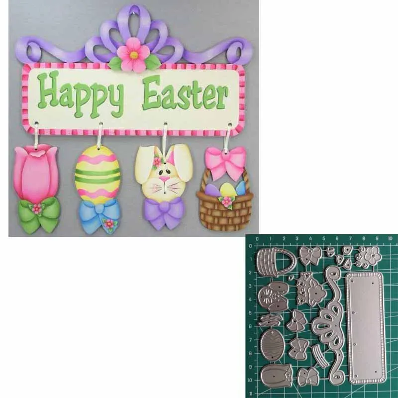 2020 счастливая Пасха Новый слой металлические Вырубные штампы Скрапбукинг для