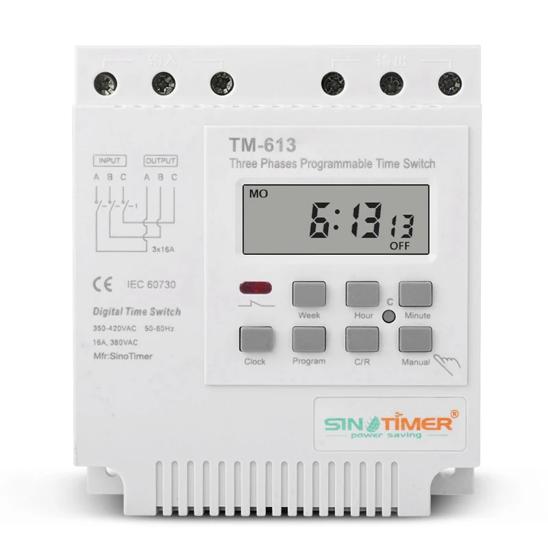 Цифровой программируемый реле SINOTIMER TM613 380 В 16 А | Игрушки и хобби