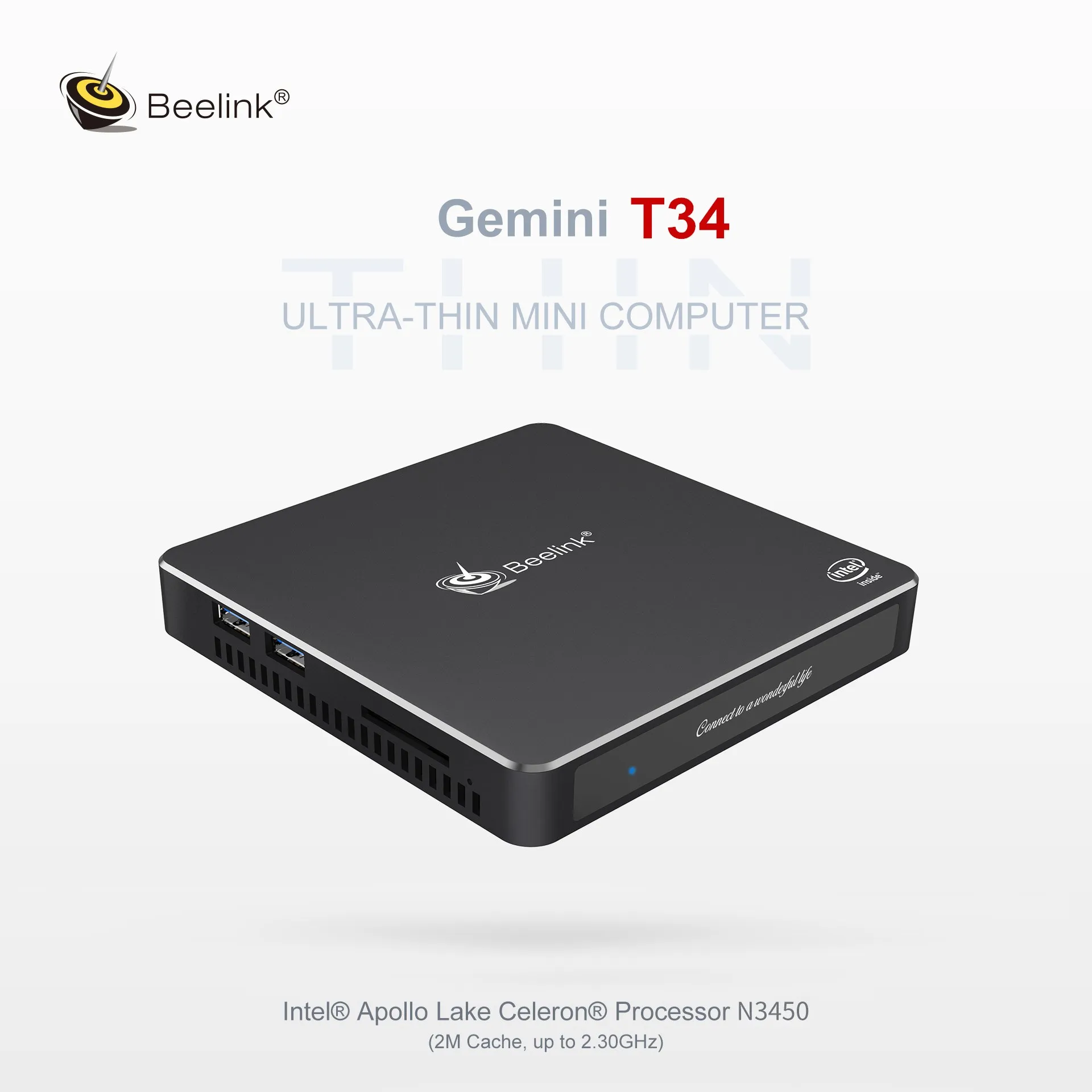 Beelink Gemini T34 мини-ПК Intel Apollo Lake N3450 Windows10 8 Гб 128/256/512 двойной экран 2 4G/5 8G WiFi BT4.0 |