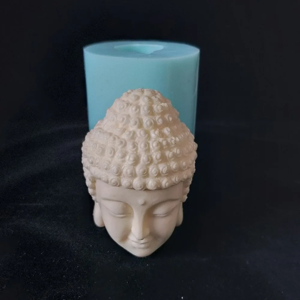 DIY 3D голова Будды ручной работы Силиконовое Мыло Свеча для украшения торта плесень