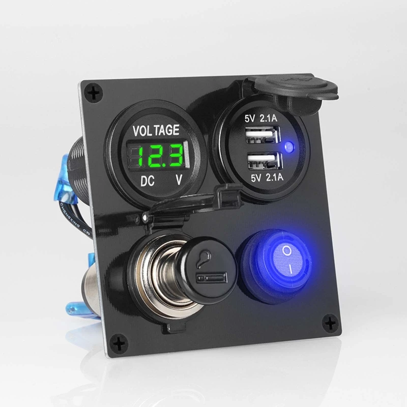 Водонепроницаемый двойной USB разъем зарядное устройство 2.1A &amp с светодиодный