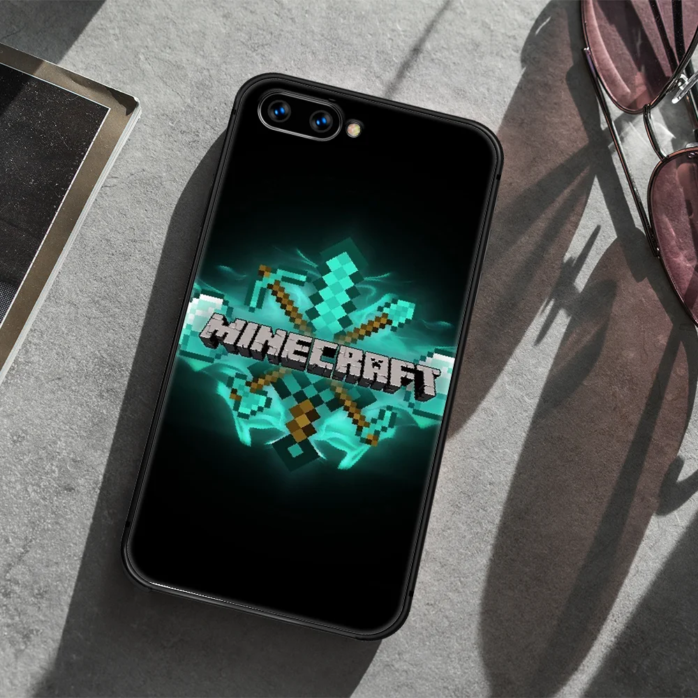 

MINI world Sandbox Phone Case Cover Hull For HUAWEI honor 7a 8 8s 8a 8x 9 9x 10 20 i Lite Pro black Shell Tpu Funda Silicone