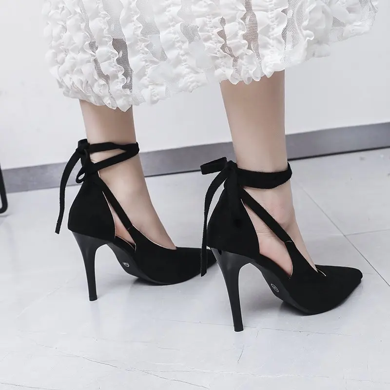 

2021 New Red Black Gladiator Sandals Women's Shoes 10cm Super High Heels Summer Women Sandals Sexy Shoes Casual Ankle Strap 43