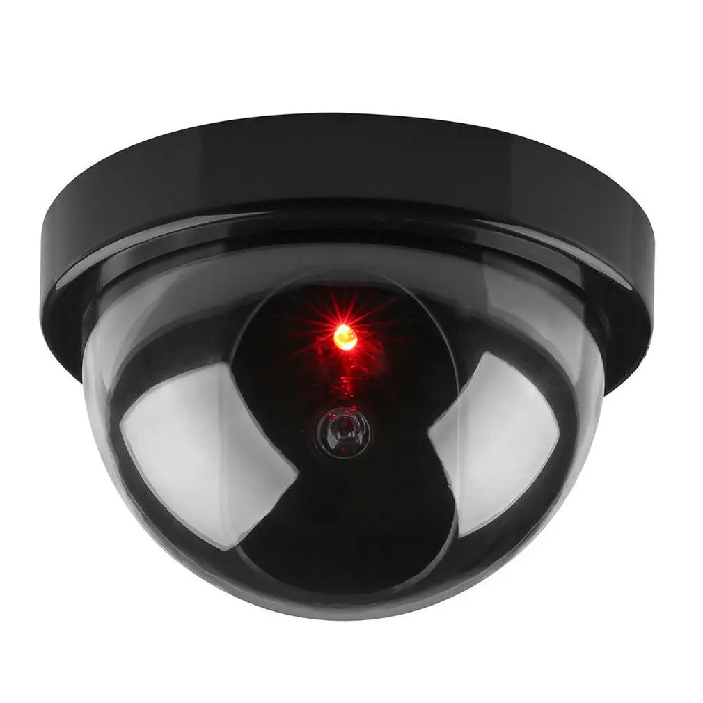 

Dome Simulation Burglar Alarm Camera Indoor Fake Webcam Outdoor Surveillance Home Camera LED Light Emulate CCTV for Warning