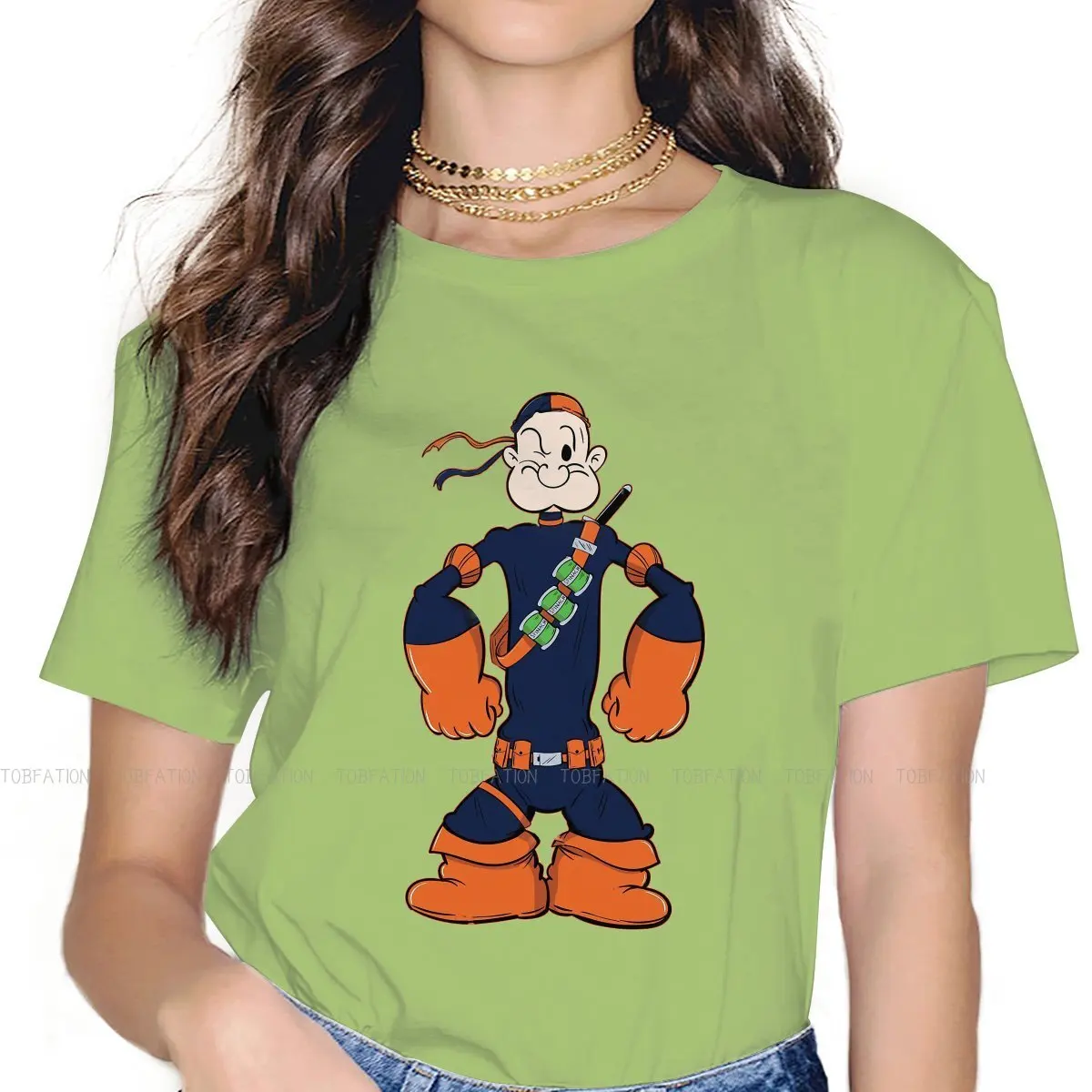 

Футболки Popeye с изображением матросского шпината из 100% хлопка, отличительная футболка TERMINATOR, одежда 4XL