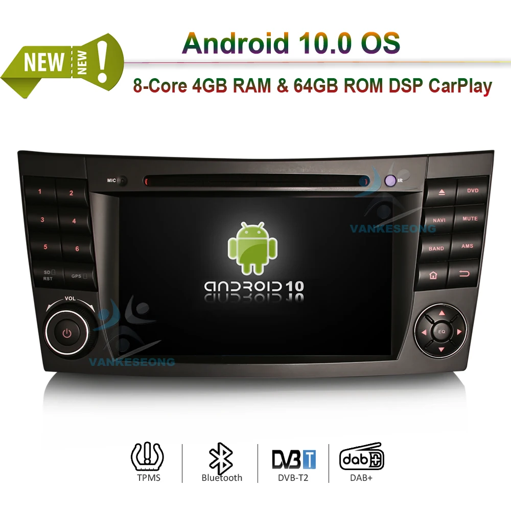 

Автомагнитола 7 дюймов, Android 10,0, W211, Bluetooth, GPS, спутниковый навигатор для Mercedes E-Class E200, CLS, Class W219, W463