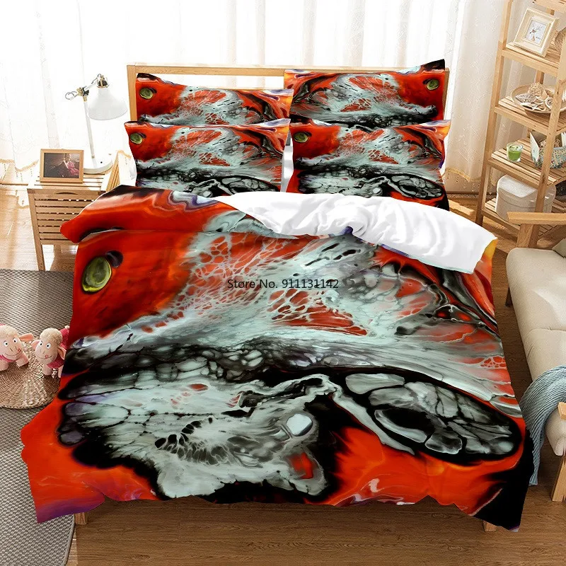 

Комплект постельного белья из 2-3 предметов с изображением мультяшных животных Хаски волка постельное белье с 3D Цифровым принтом домашний д...