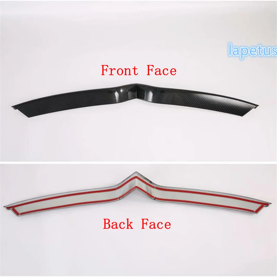 

Lapetus Front Bumper Center Grille Grill Decoration Panel Cover Kit Trim Fit For Tesla Model X 2017 - 2020 ABS Carbon Fiber Look