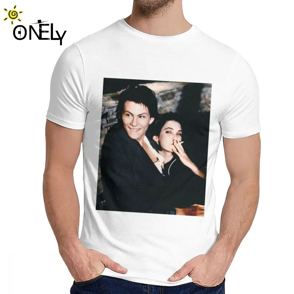 Для Мужские футболки верески Вайнона Райдер и Кристиан Слэйтер тонкое летнее