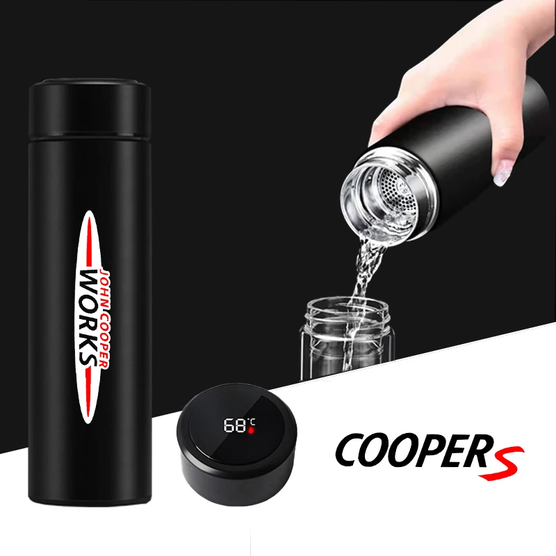 Car Stainless Steel Water Bottle Thermoses Coffee Cup Mug Gifts for Mini Cooper One S JCW R55 R56 R50 R53 R60 F55 F56 Countryman
