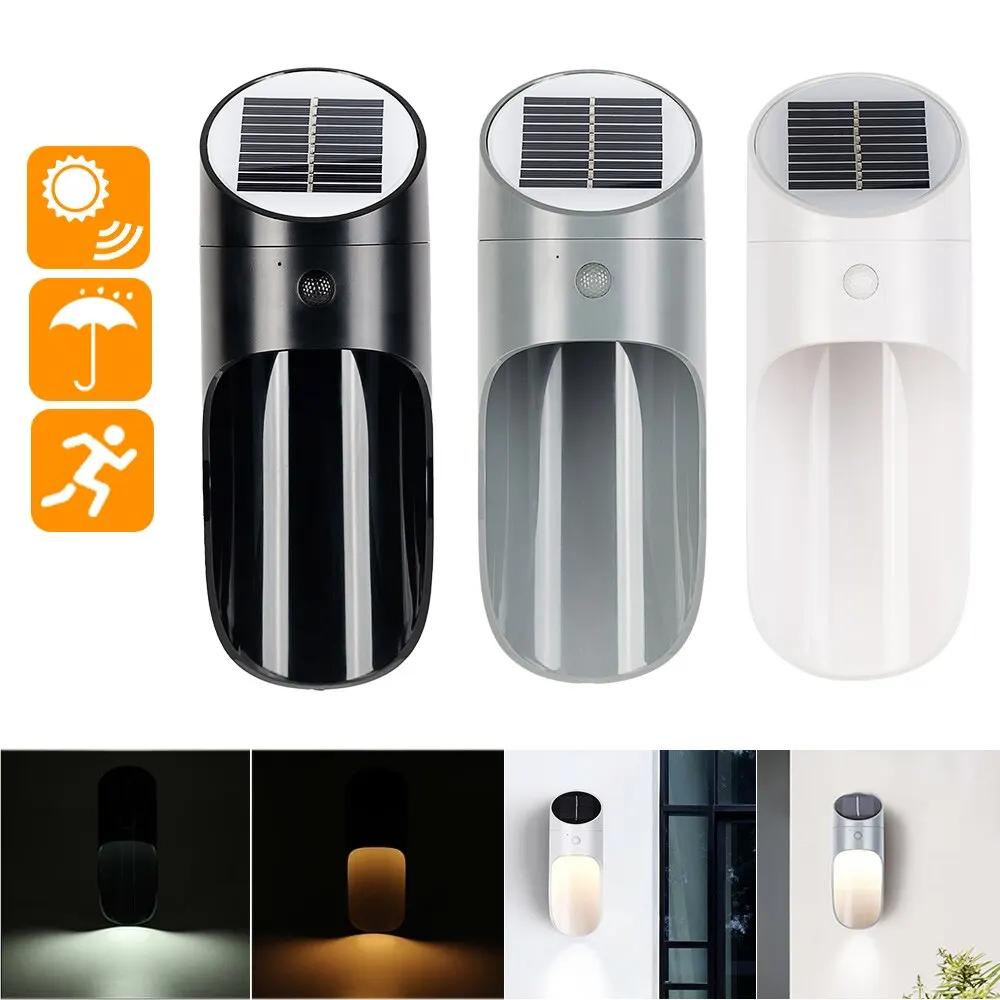 15 светодиодов светильник на солнечной энергии настенный с управлением наружный