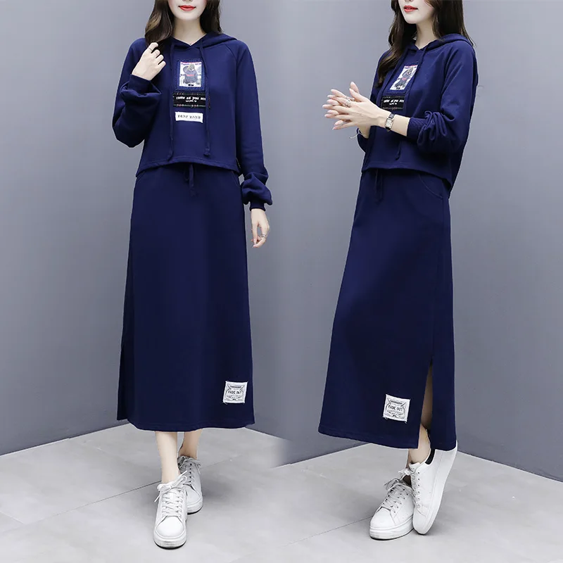 Женский спортивный костюм 2019 комплект с капюшоном буквенным принтом женский из 2