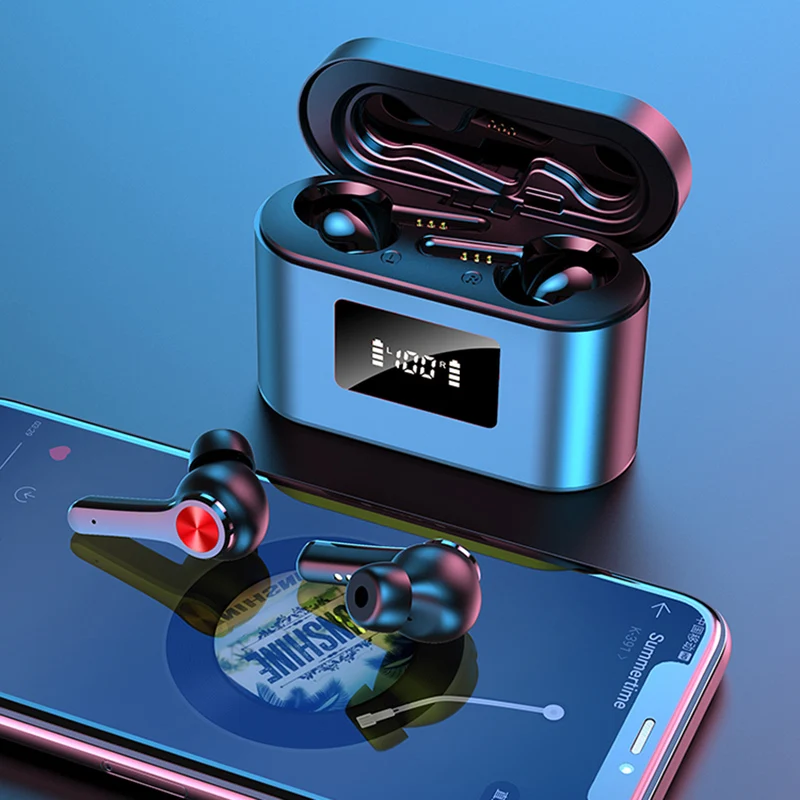 

T29 Wireless Bluetooth Earphone TWS Bluetooth 5.0 Multiple Noise Reduction LED Capacity Display As Power Bank Music Earbuds