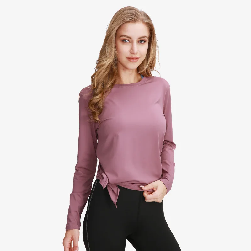 Long Sleeve Workout Clothes Yoga Tops Cute Activewear Backless Shirts for  Women Running Gym Shirt - купить по выгодной цене | AliExpress