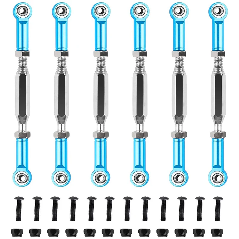 6 RC Регулируемый винтовой стержень из алюминиевого сплава Шатун 1/10 рулевой для