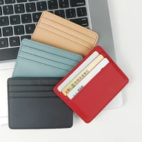 1pc pu leather travel passport card holder photocard id bank credit case coin pouch bag women men business cards protectors