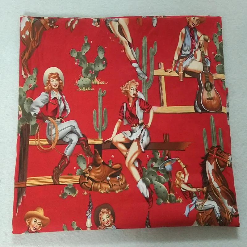 50x120 см серия Western Cowgirl Girl хлопковая ткань с принтом спандекс постельное белье