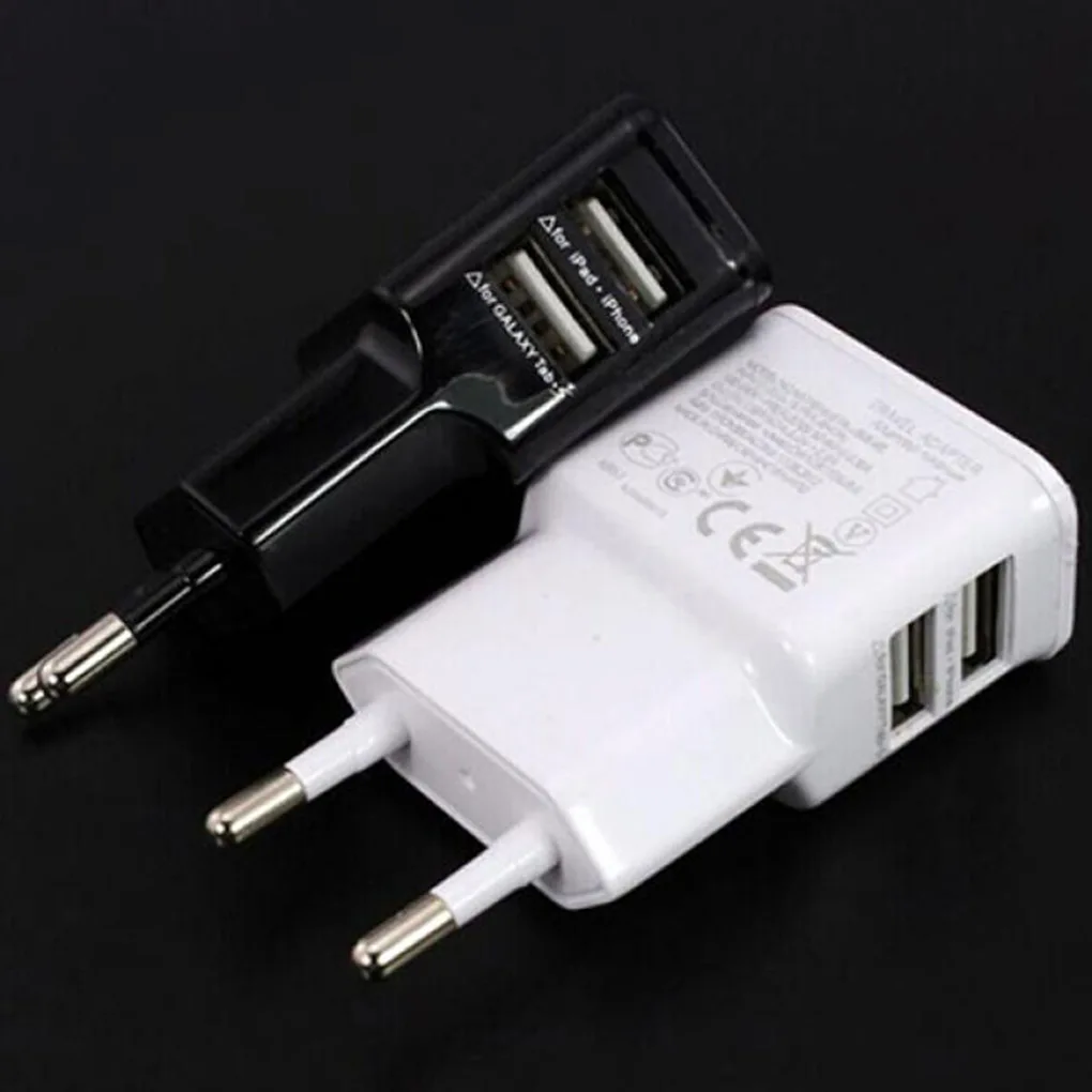 Фото 5V 2A штепсельная вилка европейского стандарта 2 USB адаптер мобильный телефон 5V 2A штепсельная вилка европейского стандарта 2 USB адаптер мобильный телефон