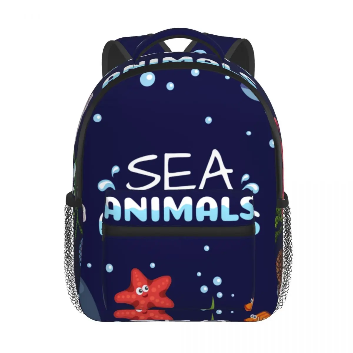 Sea Plants Animals Funny Underwater Life Kids Backpack Toddler School Bag Kindergarten Mochila for Boys Girls 2-5 Years