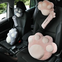neck pillow car plush headrest cute cat claw car neck pillow fashion car womandecorative supplies interior accessories