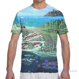 Мужская футболка с поперечным сечением subnautica, женская модная футболка с принтом по всей длине, топы для мальчиков, футболки с коротким рукавом