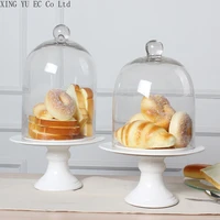 glass cover dust cover european style home display decoration hotel decoration kitchen fresh food cake coverhome display plate