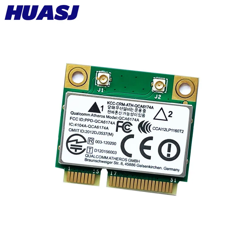 HUASJ Atheros QCA6174A двухдиапазонный AC WIFI модуль адаптер mini PCI-E 2 4G/5G заменить QCA9377 |