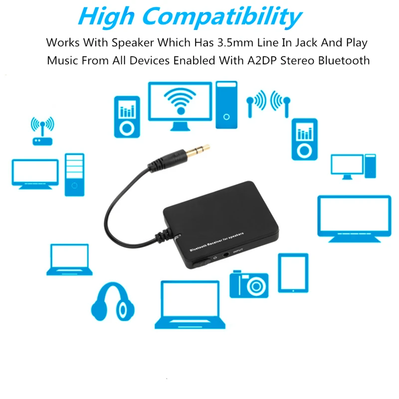 Bluetooth ресивер tebe A2DP со стереозвуком разъем AUX 3 5 мм качество звука без потерь для