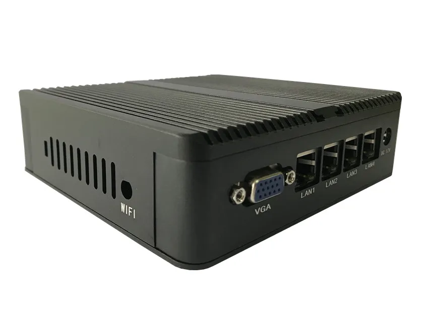 Безвентиляторный Pfsense мини ПК Linux J1900 четырехъядерный Nano Itx 4 * Intel 82583v Gigabit RJ45 Lan