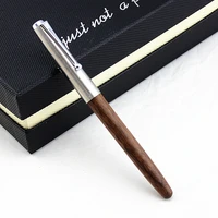 jinhao 51a wooden fountain pen steel cap brand new 0 38mm0 5mm nib ink pen