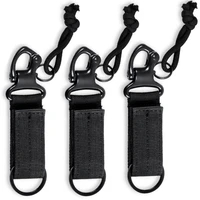 3pcs pull pin lock keychain for belt safety lock belt loop clip key chain ring holder belt hook camping outdoor keyring holder