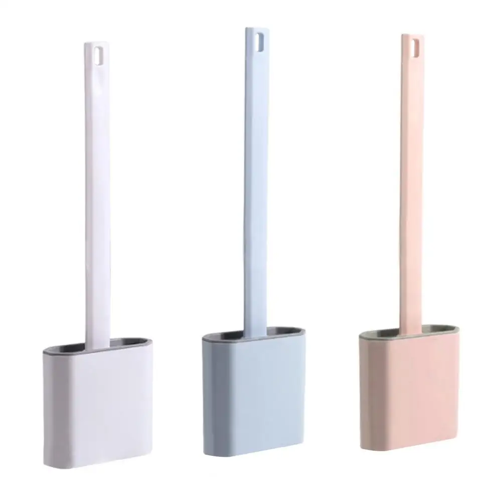 

1 шт., силиконовые щётки для унитаза, с нескользящей длинной ручкой