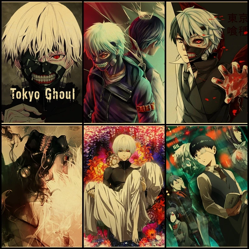 Купите три и отправьте один японский Токийский Гуль мультфильм ретро Плакат