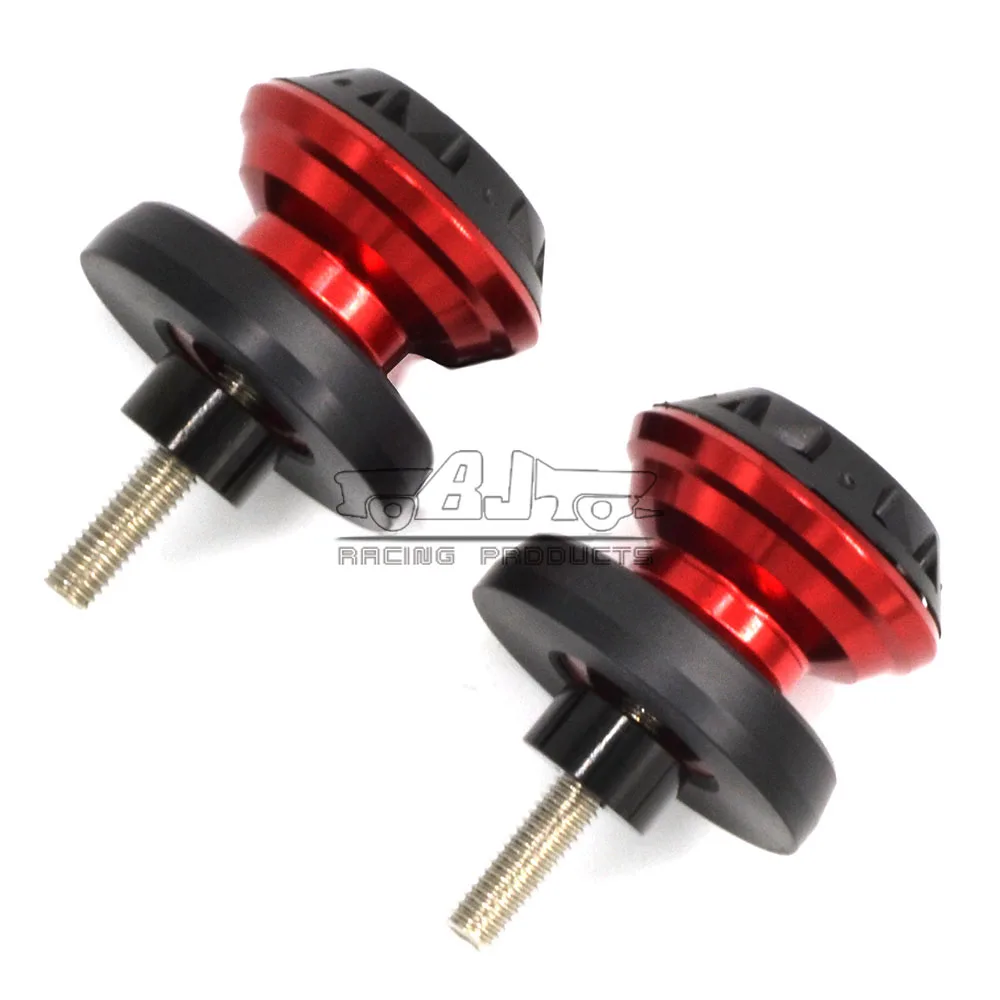 M10 Red Bobbins 6 мм M6 M8 10 мм маятник мотоцикл слайдерные катушки поворотный рычаг стенд бобины винты болты для Yamaha R3 R25 FZ8 YZFR1 R6 MT09 - Цвет: M10 Red Bobbins
