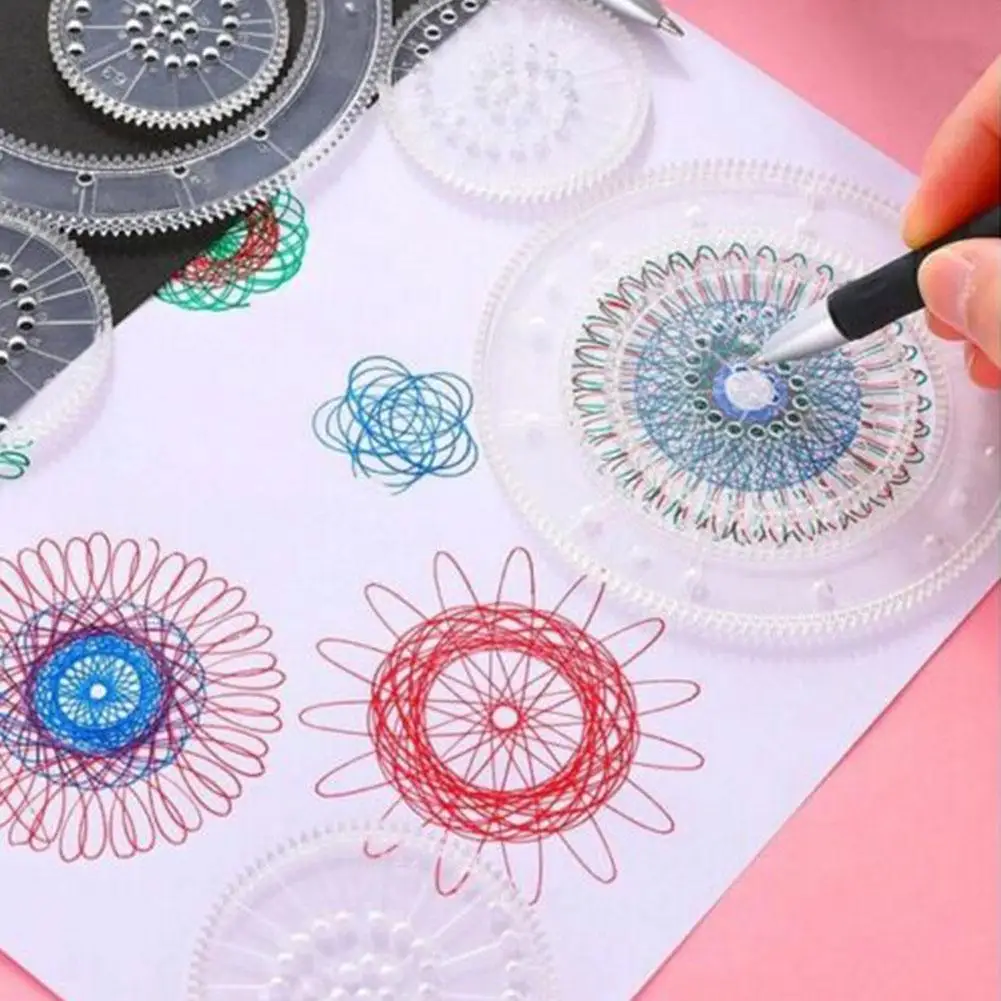 

22pcs spirograph drawing toys set of magic painting model creative gift educational geometric ruler For children's toy L3C3