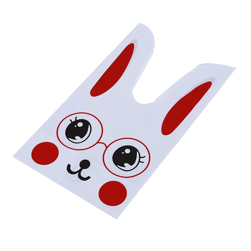 50 шт./упак. милый кролик ухо конфеты сумки Банни печенья упаковывая Пластик мешок