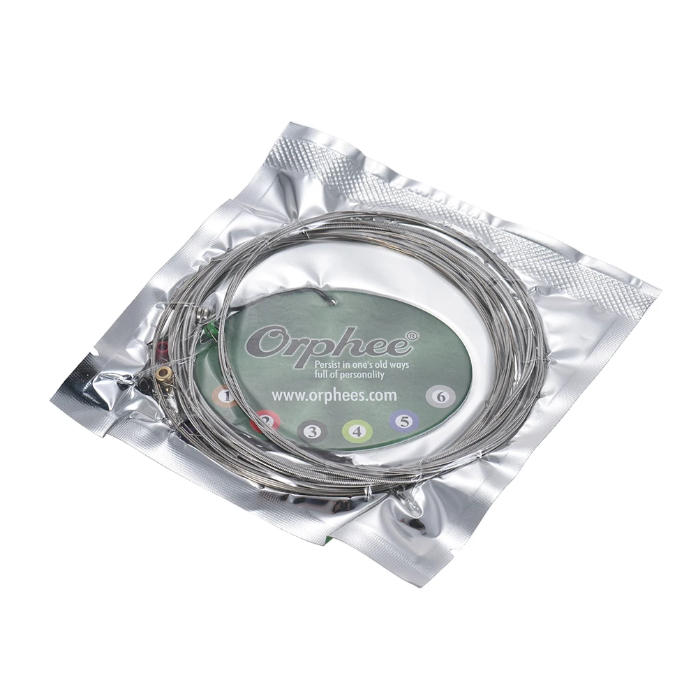 Orphee QE23 Electric Guitar String 6pcs/Set(.008-.038) Hexagonal Steel Core Nickel Alloy Extra Super Light Tension | Спорт и