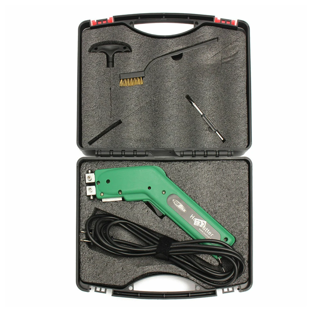 

NEW Hot Knife Fabric Cutter Rope Pipes Electric Cutting Tool Kit with Blades for Styrofoam Sponge Fabric Rope 110V/220V 100W EU