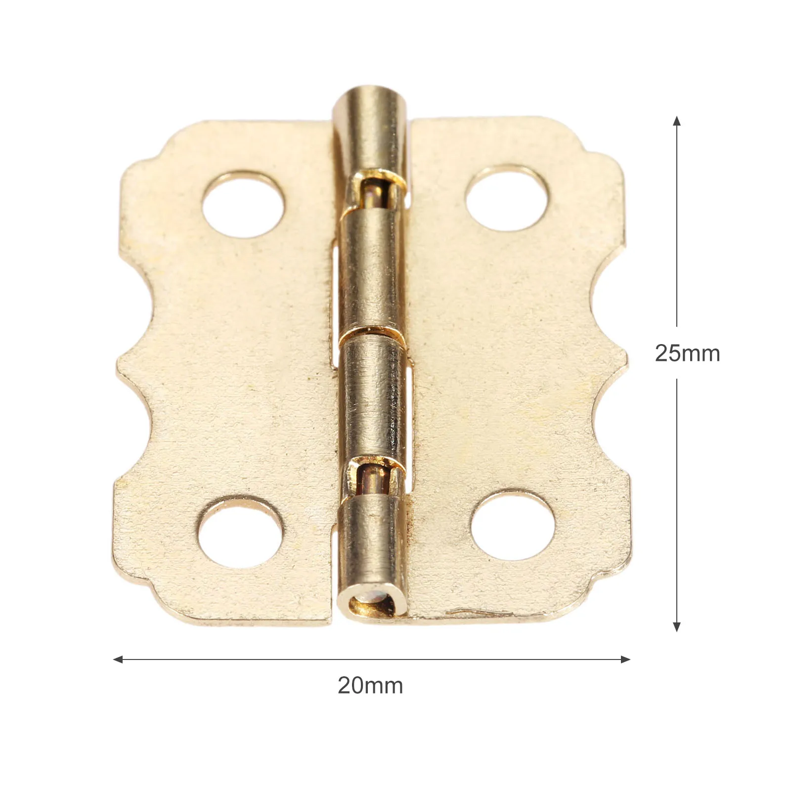10Pcs/lot Gold Metal Hinges Butterfly 4 Holes w/screws 25*20mm 90 Degree Furniture Hardware Cabinet Drawer Door Wood Jewelry Box images - 6