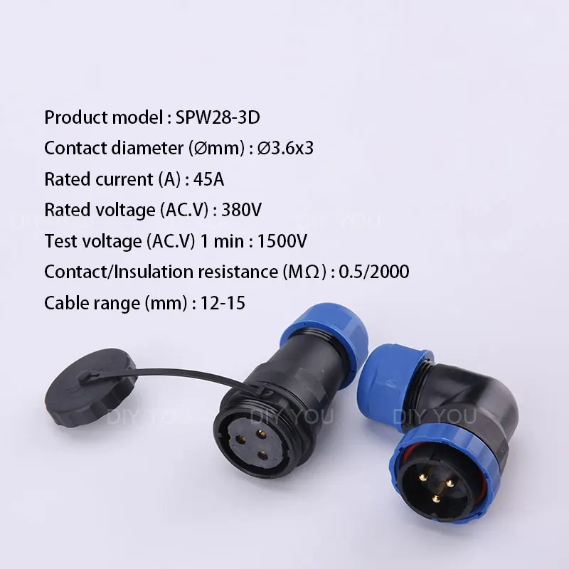 SP28 IP68 Butt Elbow waterproof connector male female wire cable Aviation plug Socket 2/3/4/5/6/7/9/10/12/14/16/19/22/24/26 Pin |