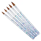 Карандаши для дизайна ногтей, 5 шт., ручка для рисования, резная кисть для маникюра, стержень с блестками, хрустальные карандаши, грубые тонкие карандаши для самостоятельного творчества, инструменты для ногтей