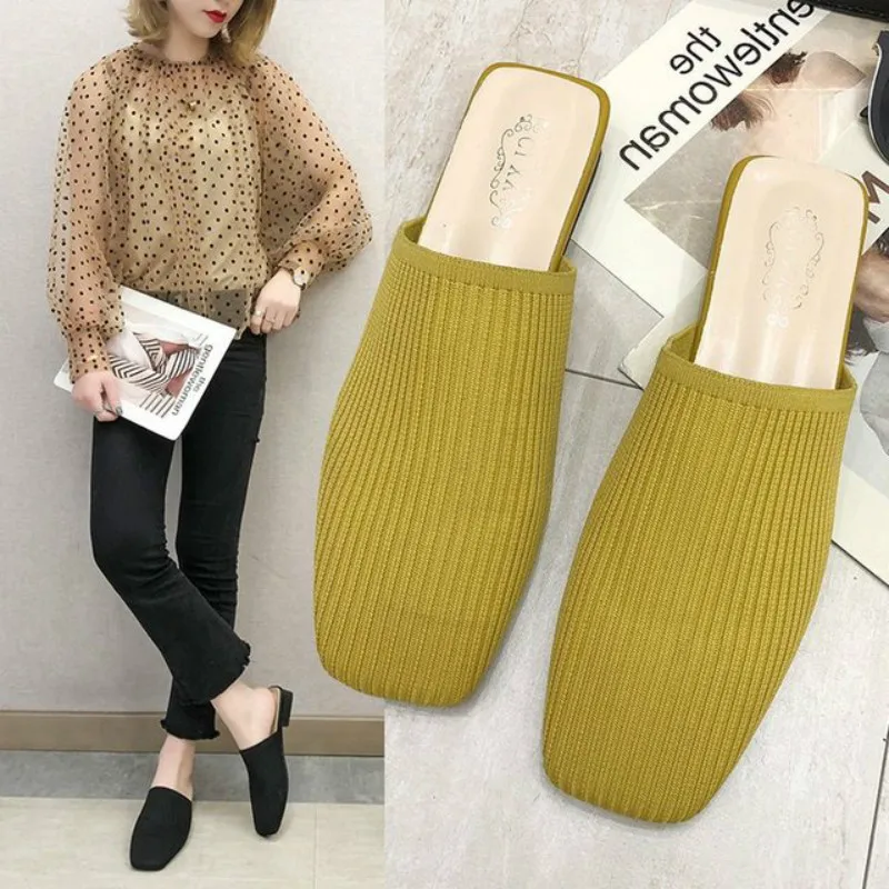 Прямая поставка коллекция 2019 года брендовые шлепанцы эластичная ткань круглый