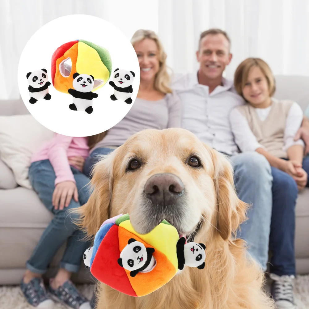 

4Pcs Interactive Dog Squeaky Ocean Animal Plush Hide and Seek Activity