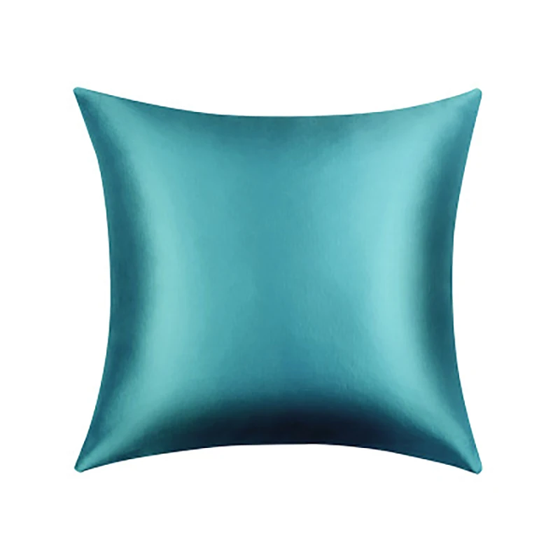 

Silk Large Cushion Cover Fashion Soft Solid Pillow case 60x60cm Home Decoration Salon Summer Sofa Pillowcase Simplicity