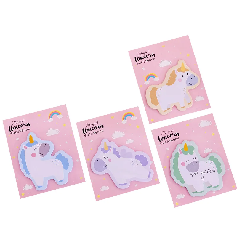 Единорог милый Kawaii блокнот клейкая бумага для заметок Канцтовары блокноты